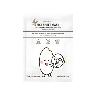 BonnyHill Rijst Sheet Masker Voedend en Verhelderend Gezichtsmasker in één vel (1 stuk)