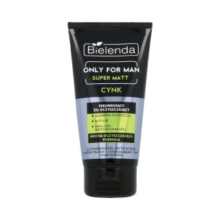 Gel nettoyant exfoliant visage Bielenda ONLY FOR MEN SUPER MAT pour hommes 150 g