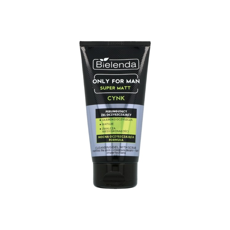 Gel nettoyant exfoliant visage Bielenda ONLY FOR MEN SUPER MAT pour hommes 150 g