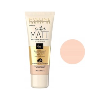 Fond de teint matifiant Satin Matt Eveline /102/ Vanilla 30 ml