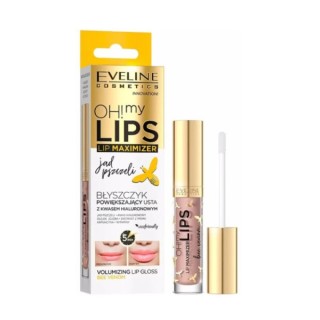 Eveline OH! MY LIPS Gloss repulpant pour les lèvres à l'acide hyaluronique et au venin d'abeille 4,5 5 ml