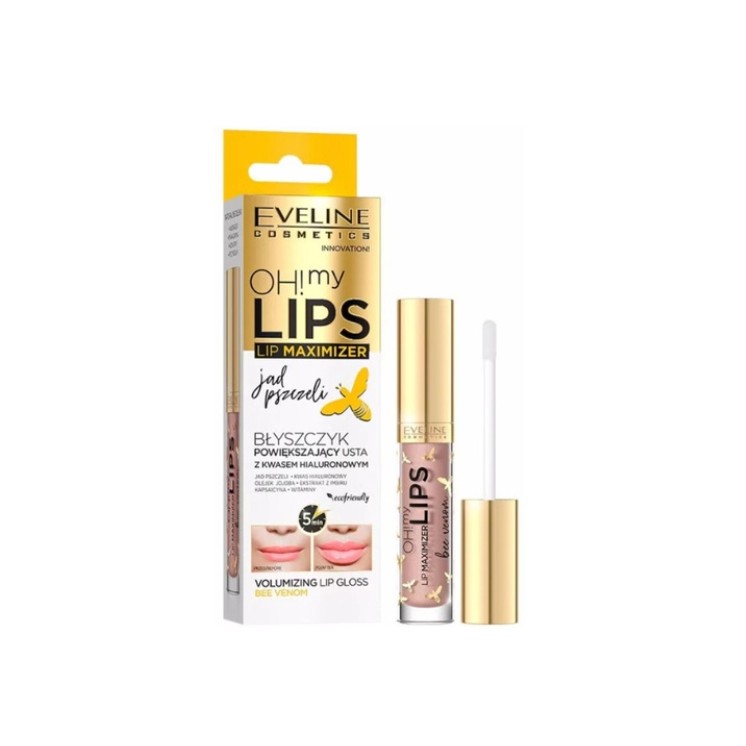 Eveline OH! MY LIPS Błyszczyk powiększający usta z kwasem hialuronowym Jad Pszczeli 4,5 ml
