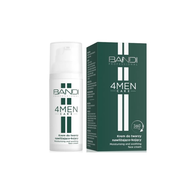 Crème visage hydratante et apaisante Bandi 4Men Care pour hommes 50 ml