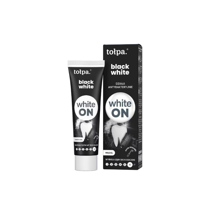 ON WHITE BLACK Whitening toothpaste with charcoal 75 ml