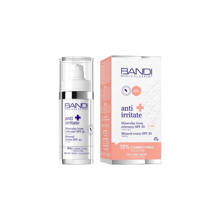 Crème visage minérale protectrice anti-irritante Bandi Medical Expert SPF30 teintée 50 ml