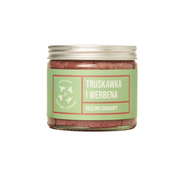 Mydlarnia Cztery Szpaki Peeling cukrowy Truskawka i Werbena 250 ml