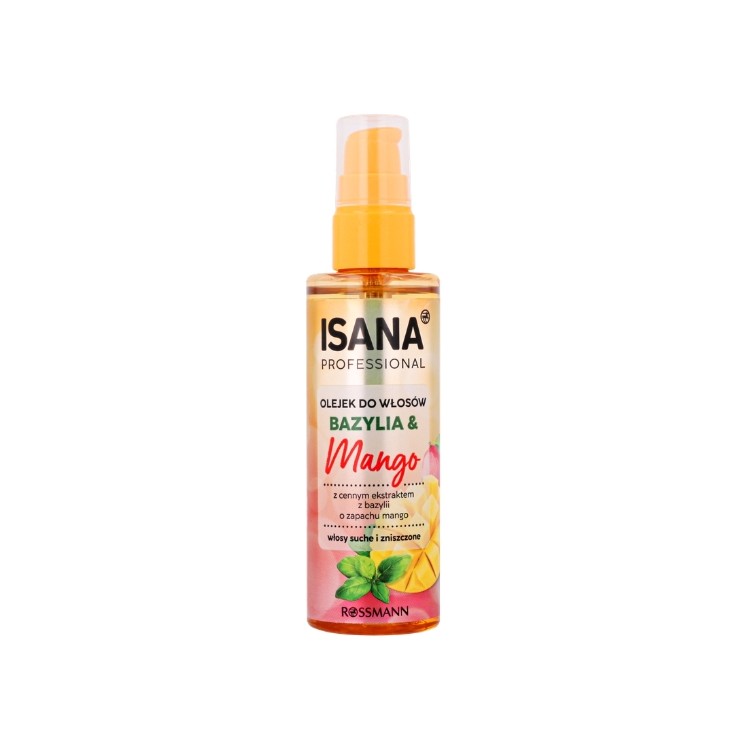 Isana Professional Basilicum & Mango Olie voor Droog en Beschadigd Haar 100 ml