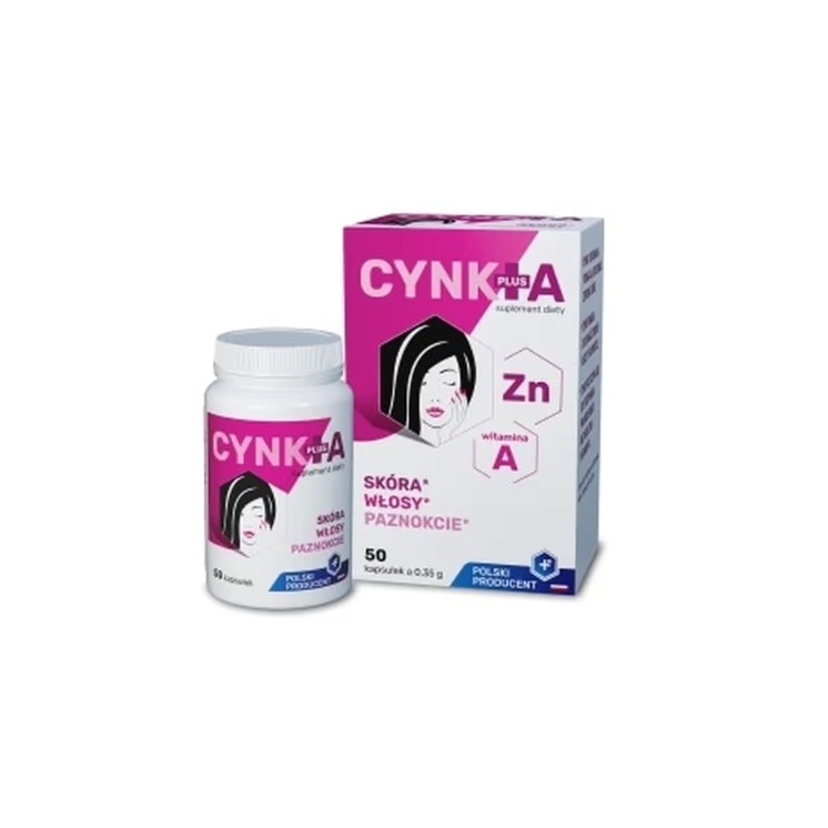 Zink Plus A Huid, Haar en Nagels 50 capsules