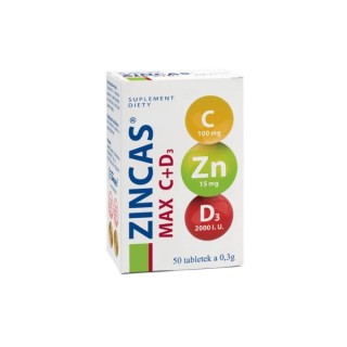 Zincas Max C+D3 50 tabletten