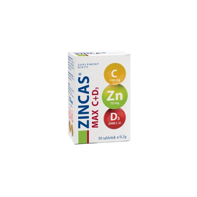 Zincas Max C+D3 50 tabletten