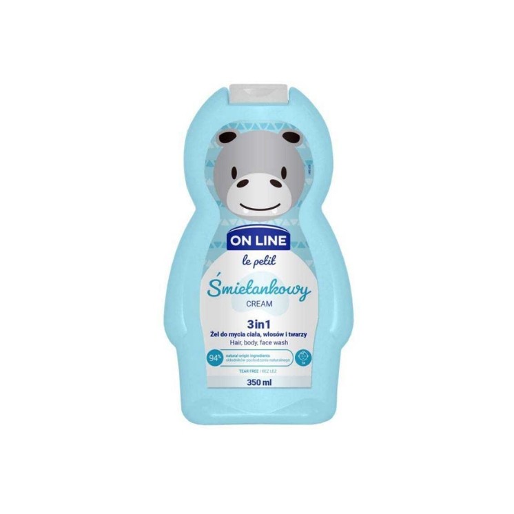 On Line Le Petit Creamy Body, Hair and Face Wash Gel voor kinderen 350 ml
