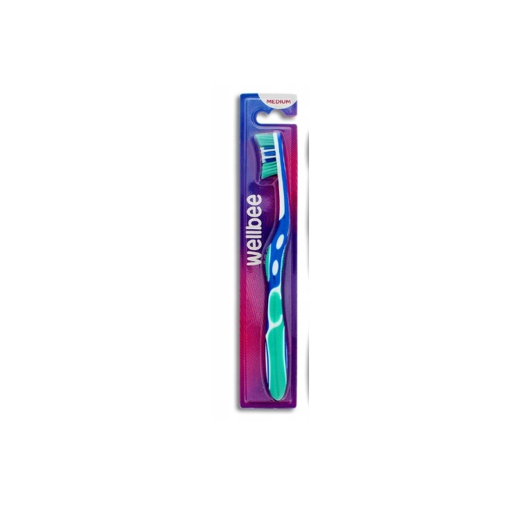Wellbee Medium Tandenborstel 1 stuk