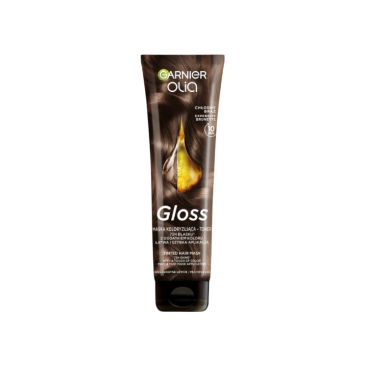 Garnier Olia Gloss Maska tonująca Chłodny Brąz 150 ml
