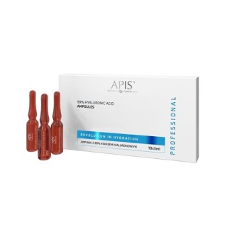 Ampoules Professional Apis à 99 % d'acide hyaluronique, 10 x 3 ml