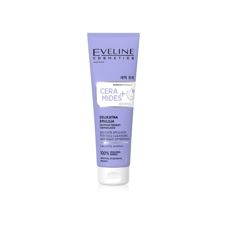 Émulsion nettoyante douce pour le visage Eveline Korean Therapy Ceramides+ 140 ml