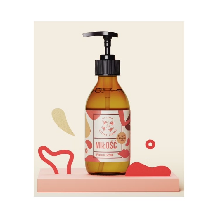 Mydlarnia Cztery Szpaki savon liquide naturel Love 300 ml