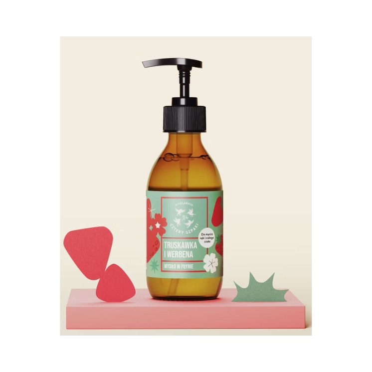 Mydlarnia Cztery Szpaki natuurlijke vloeibare zeep Aardbei en Verbena 300 ml