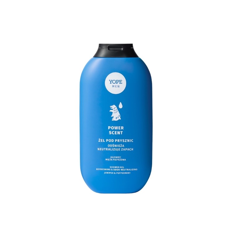 Gel douche rafraîchissant YOPE Men Power Scent pour hommes 400 ml