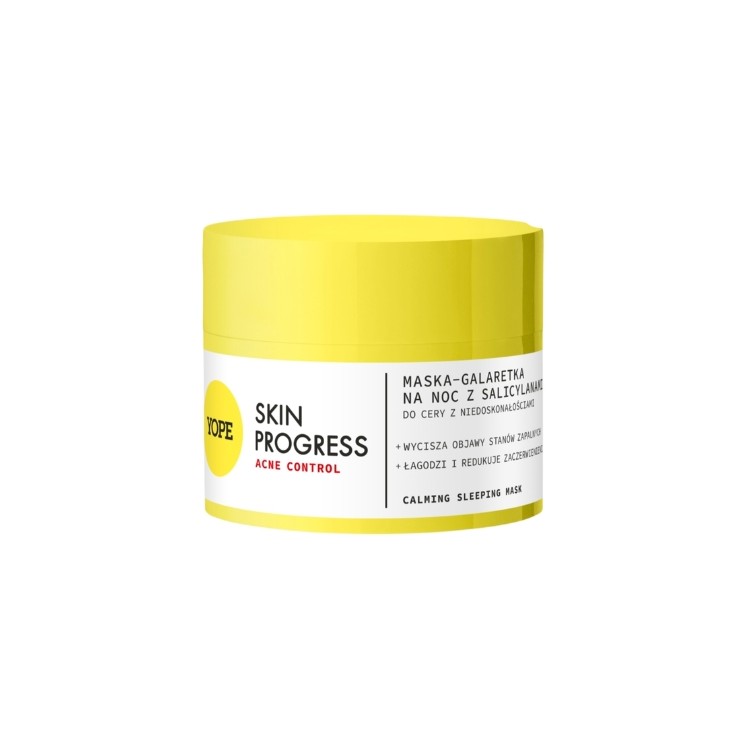 Masque de nuit gelée YOPE Skin Progress anti-acné aux salicylates 50 ml
