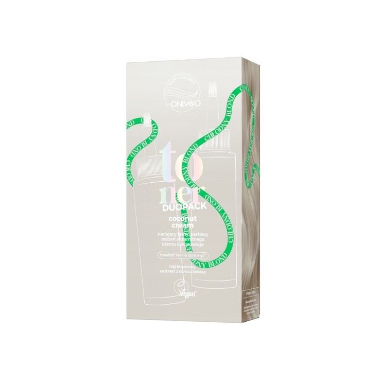 OnlyBio Hair in Balance Duo Pack Toner do włosów Coconut Cream 2x100 ml