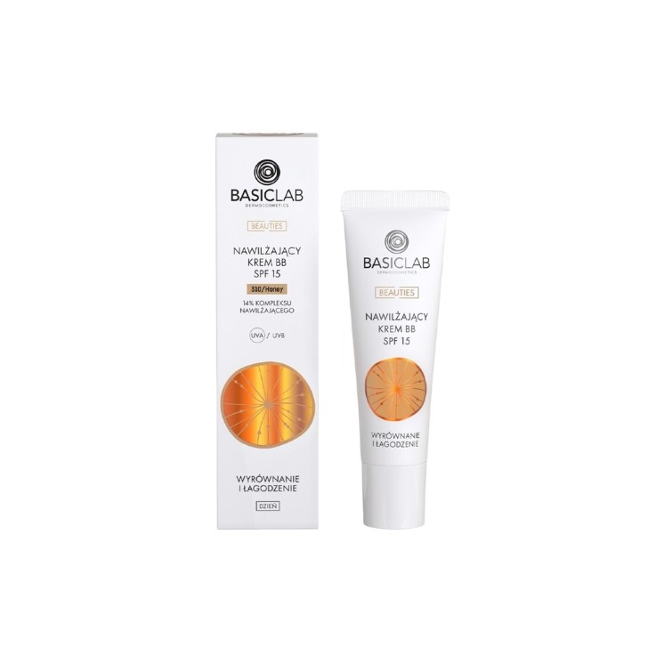 BasicLab Dermocosmetics Beauties Crème BB Hydratante SPF15 /310/ Honey Équilibrante et Apaisante 33 ml