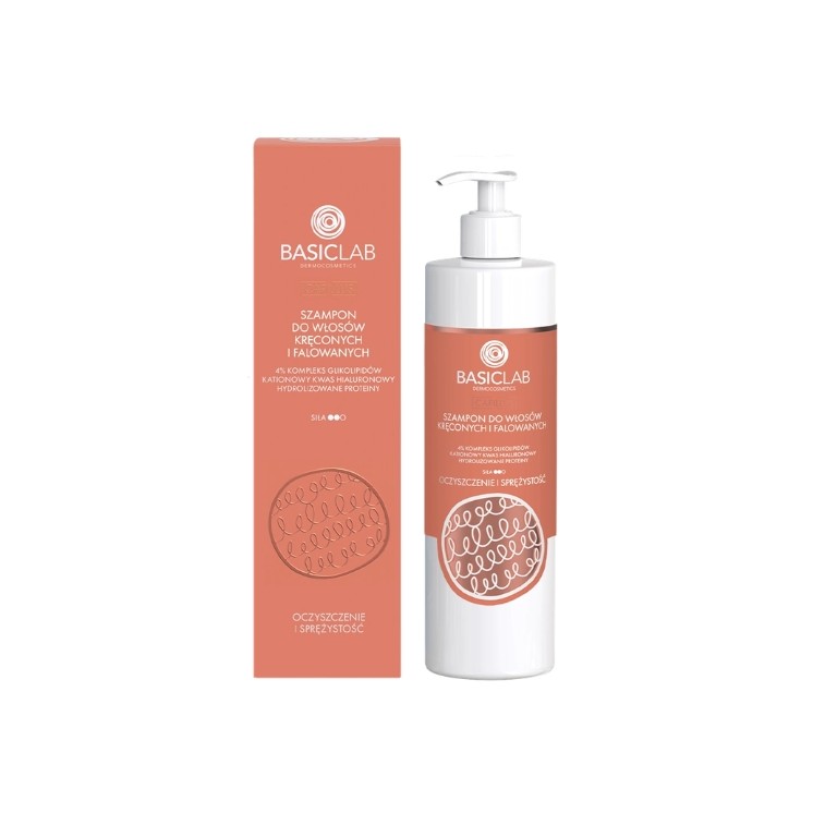 Shampooing BasicLab Capillus pour cheveux bouclés et ondulés 300 ml