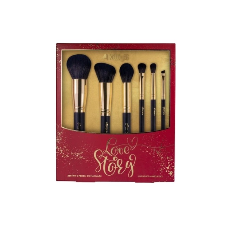 KillyS Love Story gezichts- en oogmake-upkwastenset, 6 stuks