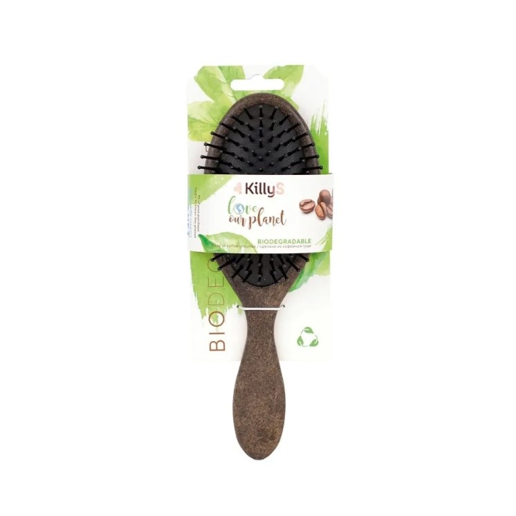 KillyS Eco Bio owalna Szczotka do rozczesywania włosów z kawy 1 sztuka