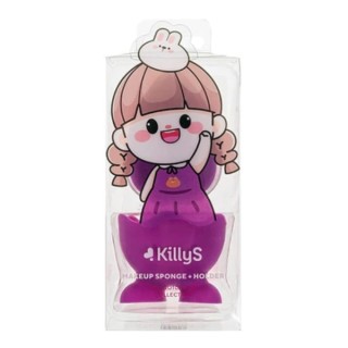 Éponge à maquillage Violet KillyS Tamagotchi Girl avec support (1 pièce)