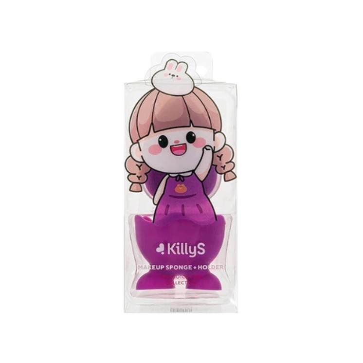 KillyS Tamagotchi Girl Gąbka do makijażu ze stojakiem Violet 1 sztuka