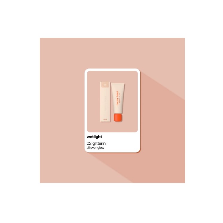 Poppy Head Wetlight All Over Glow Liquid Illuminating Cream for Body and Face /02/ Glitterini 50 ml