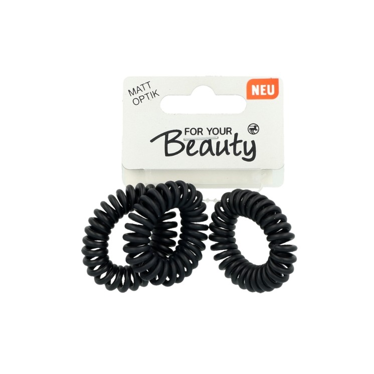 Élastiques à cheveux Black Matt Elli Rosa For Your Beauty (lot de 3)