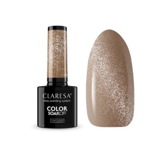 Claresa Nude Glow Cat Eye Hybrid Nail Polish / Light Brown / 5 g