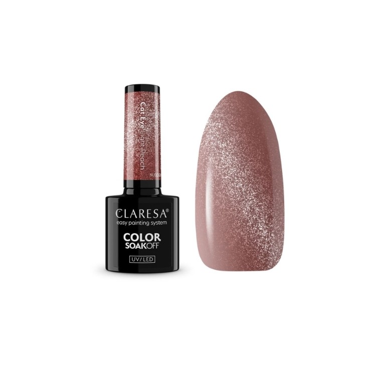 Vernis à ongles hybride Cat Eye Claresa Nude Glow / Peach Light / 5 g