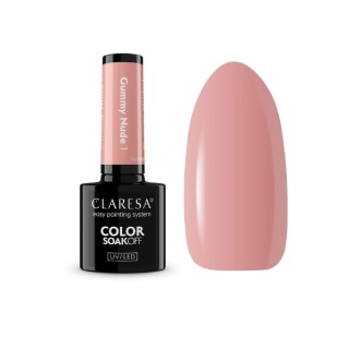 Vernis à ongles hybride Claresa Nude Glow Gummy Nude /1/ 5 g