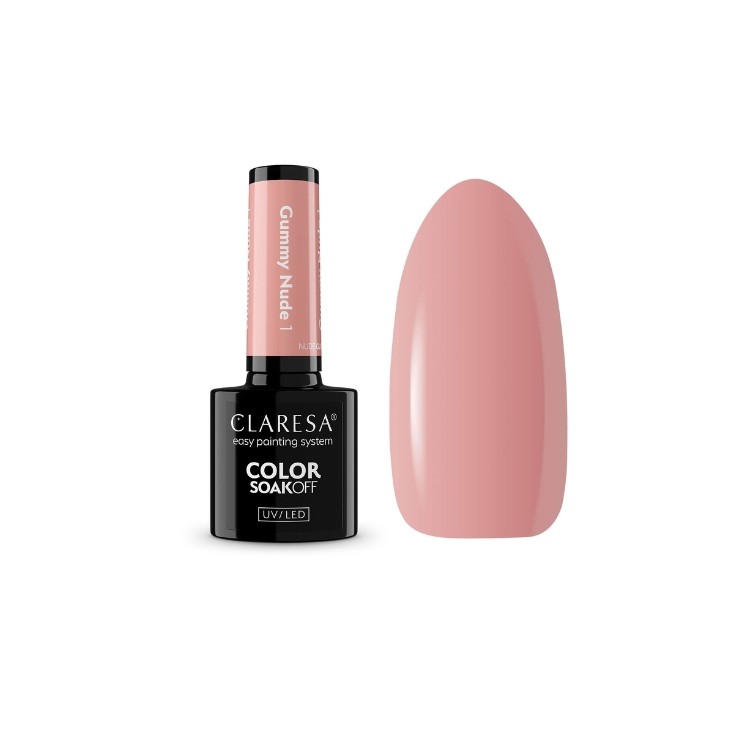 Claresa Nude Glow Gummy Nude Hybrid Nagellak /1/ 5 g