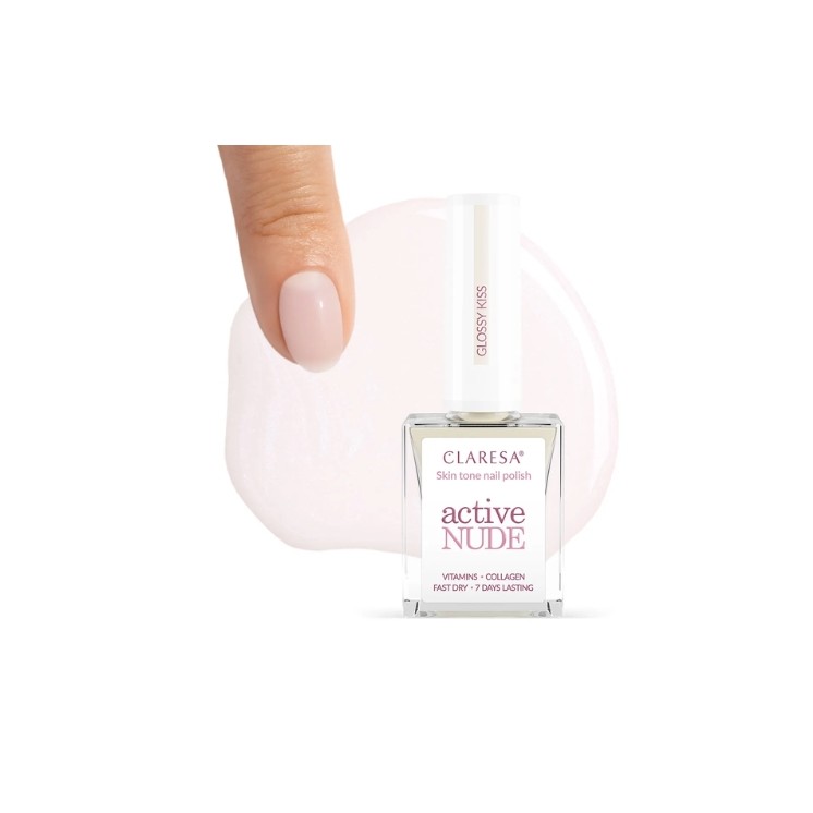 Claresa Active Nude Lakier klasyczny Glossy Kiss 9,5 ml