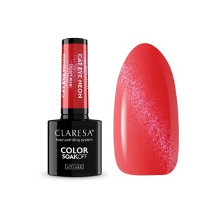 Vernis à ongles hybride néon Cat Eye Claresa Pink Light 5 g
