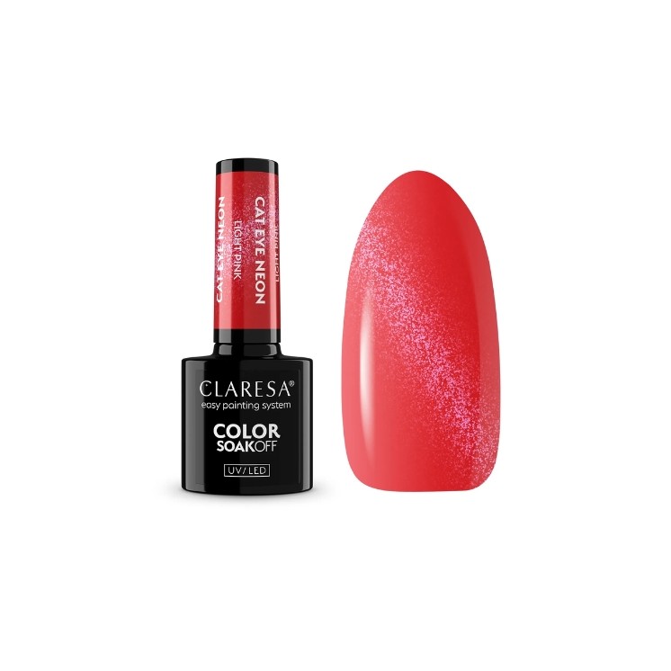Vernis à ongles hybride néon Cat Eye Claresa Pink Light 5 g