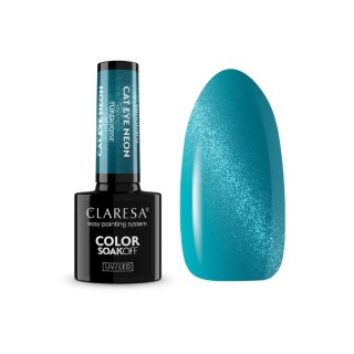 Claresa Cat Eye Neon Hybrid Nagellak Turquoise 5