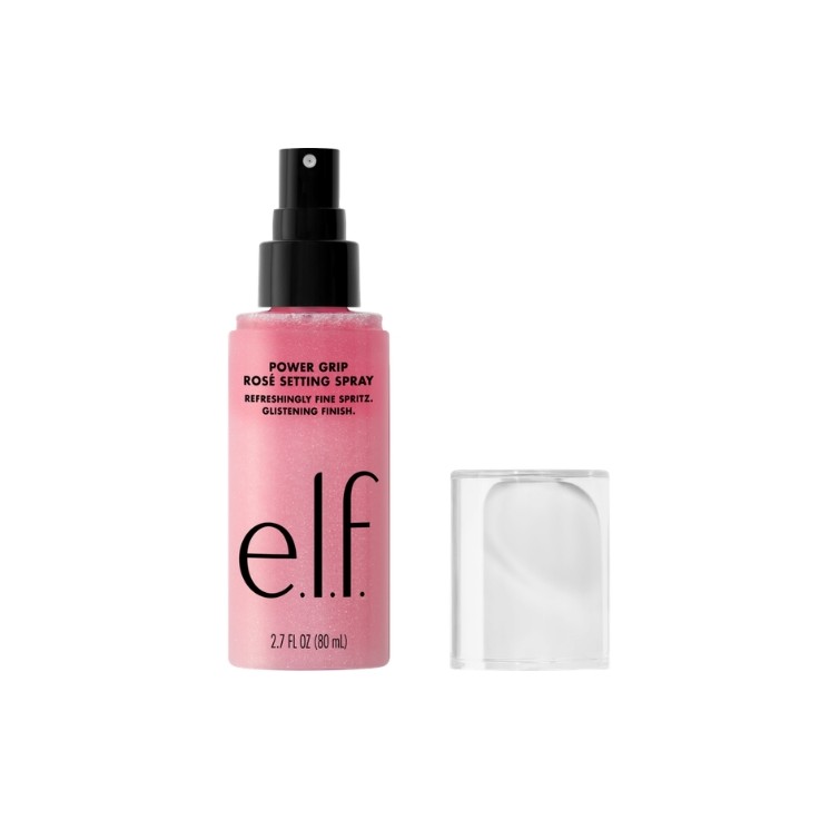 Spray fixateur de maquillage biphasé ELF Power Grip Rose avec particules 80 ml