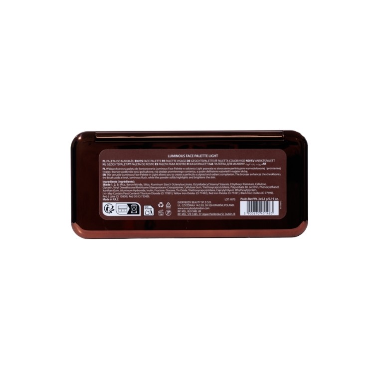 Everybody London Luminous Paleta do konturowania twarzy Light 3 x 5,5 g