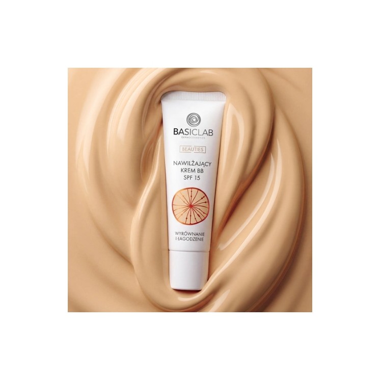 BasicLab Dermocosmetics Beauties nawilżający Krem BB SPF15 /310/ Honey Wyrównanie i Łagodzenie 33 ml