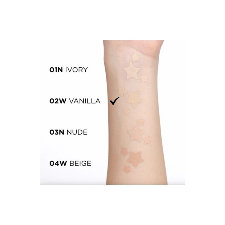 Fond de teint cushion Eveline Wonder Match à la niacinamide /02W/ Vanilla 15 g