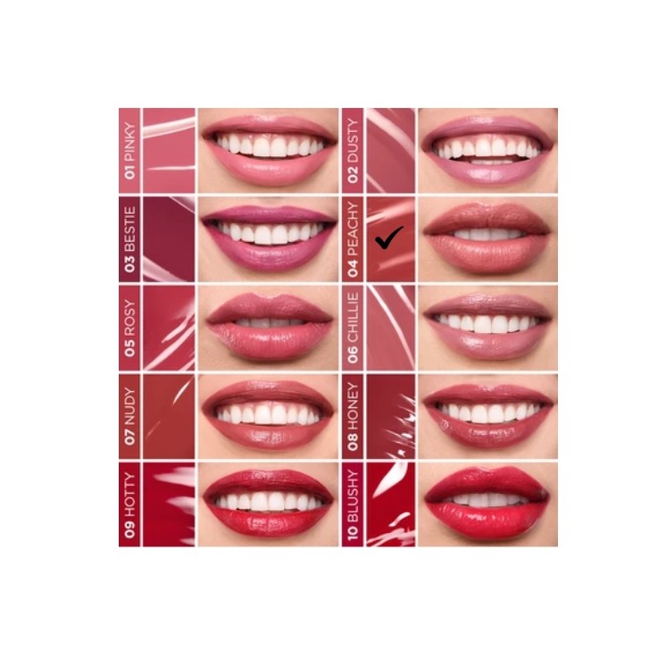 Rouge à lèvres liquide longue tenue Eveline VinyLove effet brillant /04/ Peachy 4 ml