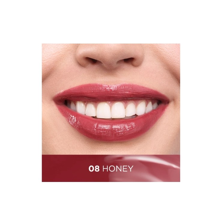 Rouge à lèvres liquide longue tenue Eveline VinyLove effet brillant /08/ Honey 4 ml