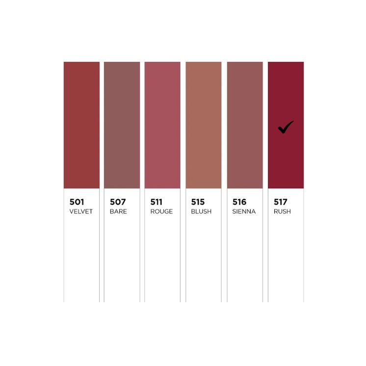 Rouge à lèvres Eveline Celebrity Lips au fini satiné crémeux /517/ Rush (1 pièce)