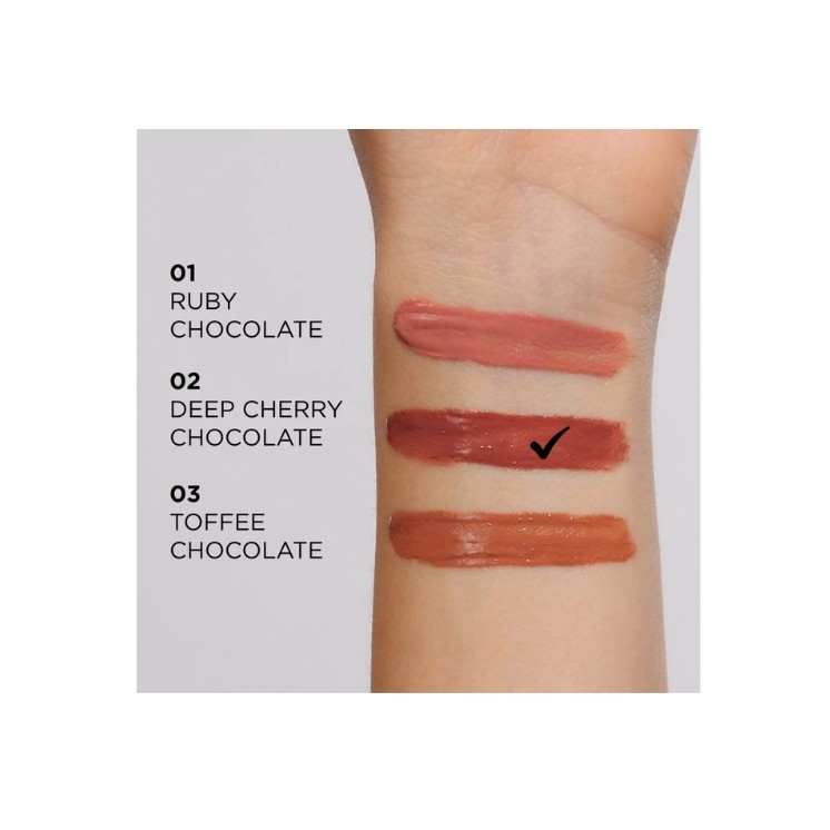 Eveline Choco Glamour Winylowa Pomadka do ust Deep Cherry Chocolate /02/ 4,5 ml
