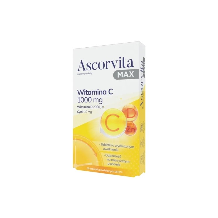 Ascorvita Max Vitamin C 1000mg 30 tablets
