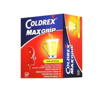 Coldrex MaxGrip poeder voor orale oplossing, citroensmaak, 10 zakjes